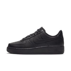 womens black nike air forces 1 sneakers/ shoes